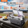VEVOR Refrigerador portátil para automóvil, refrigerador para automóvil de 12 voltios, congelador portátil de doble zona de 50 L, temperatura ajustable de -4 ℉ a 68 ℉, refrigerador con compresor para el hogar, exteriores, campamentos, vehículos recreativos y automóviles