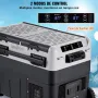 VEVOR Refrigerador portátil para automóvil, refrigerador para automóvil de 12 voltios, congelador portátil de doble zona de 50 L, temperatura ajustable de -4 ℉ a 68 ℉, refrigerador con compresor para el hogar, exteriores, campamentos, vehículos recreativos y automóviles