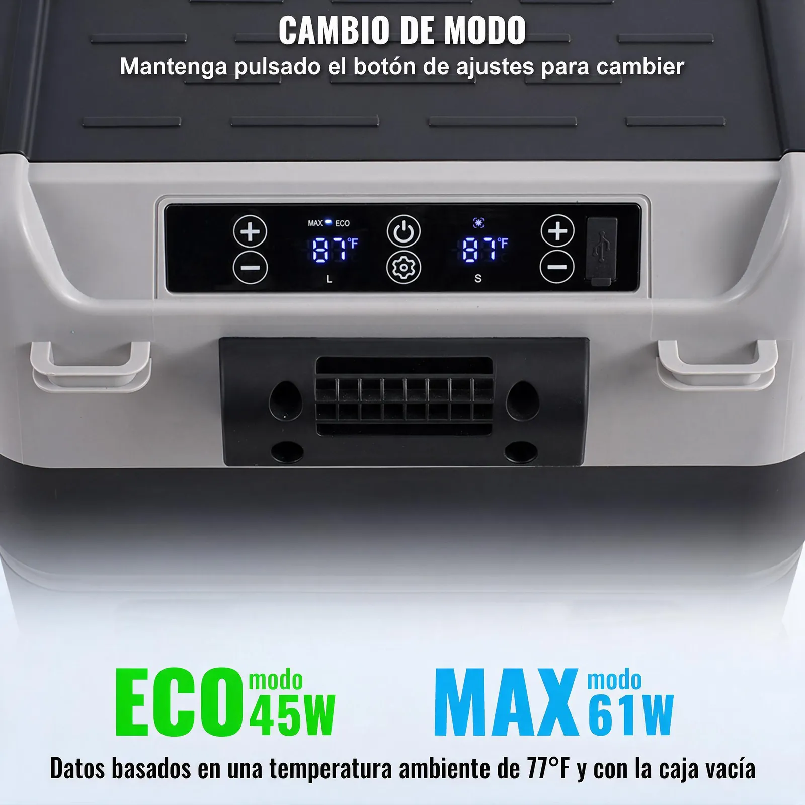 VEVOR Refrigerador portátil para automóvil, refrigerador para automóvil de 12 voltios, congelador portátil de doble zona de 50 L, temperatura ajustable de -4 ℉ a 68 ℉, refrigerador con compresor para el hogar, exteriores, campamentos, vehículos recreativos y automóviles
