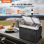 VEVOR Refrigerador Portátil para Automóvil, Doble Zona de 58 L, Temperatura Ajustable de -20~20 ℃, Refrigerador con Compresor para el Hogar, Campamentos, Vehículos Recreativos, 753 x 461 x 558 mm