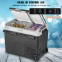 VEVOR Refrigerador Portátil para Automóvil, Doble Zona de 58 L, Temperatura Ajustable de -20~20 ℃, Refrigerador con Compresor para el Hogar, Campamentos, Vehículos Recreativos, 753 x 461 x 558 mm