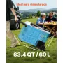 VEVOR Nevera Portátil para Coche 60 L con Compresor, Refrigerador para Coche Temperatura Ajustable de -20 a 20 °C, 12/24 V CC y 100-240 V CA, con Ruedas y Asa, para Autocaravanas, Camping, Viajes