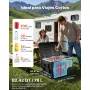 VEVOR Nevera Portátil para Coche 78 L con Compresor, Refrigerador para Coche Temperatura Ajustable de -20 a 20 °C, 12/24 V CC y 100-240 V CA, con Ruedas y Asa, para Autocaravanas, Camping, Viajes
