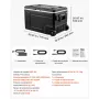 VEVOR Nevera Portátil para Coche 78 L con Compresor, Refrigerador para Coche Temperatura Ajustable de -20 a 20 °C, 12/24 V CC y 100-240 V CA, con Ruedas y Asa, para Autocaravanas, Camping, Viajes