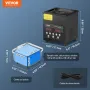 VEVOR Limpiador Ultrasónico, 60 W Máquina de Limpieza Sónica Digital de 2 L con Modo Suave y Desgasificación Mejorada, Calentador y Temporizador para Joyas, Gafas, Herramientas y Retenedores