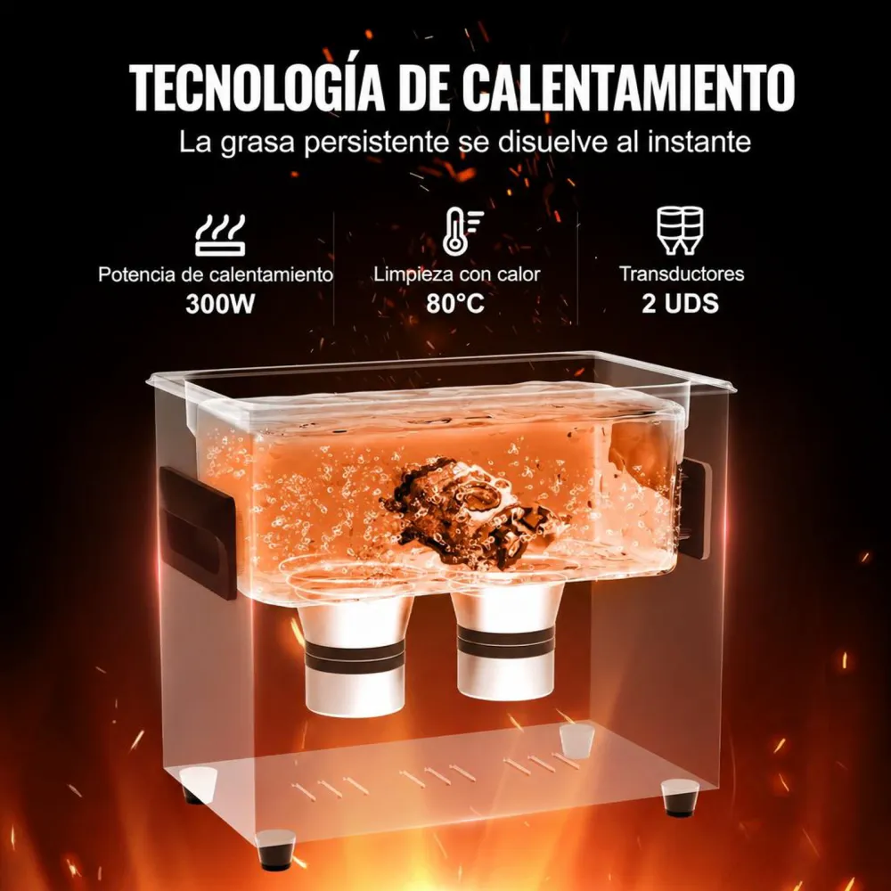 VEVOR 120 W Limpiador Ultrasónico, Máquina de Limpieza Ultrasónica Digital de 3 L con Modo Suave y Desgasificación Mejorada,  Calentador y Temporizador para Joyas, Herramientas, Retenedores