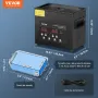 VEVOR 120 W Limpiador Ultrasónico, Máquina de Limpieza Ultrasónica Digital de 3 L con Modo Suave y Desgasificación Mejorada,  Calentador y Temporizador para Joyas, Herramientas, Retenedores