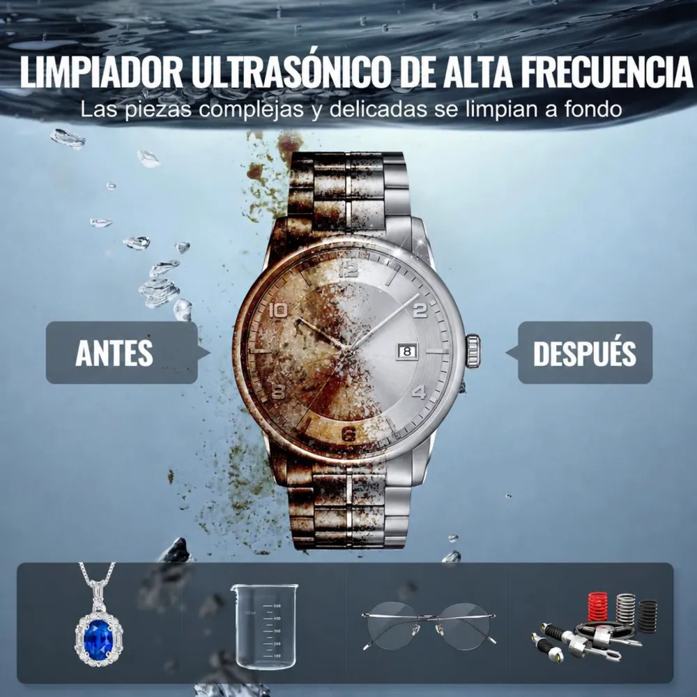 VEVOR Limpiador Ultrasónico, 180 W Máquina de Limpieza Sónica Digital de 6 L con Modo Suave y Desgasificación Mejorada, Calentador y Temporizador para Joyas, Gafas, Herramientas y Retenedores
