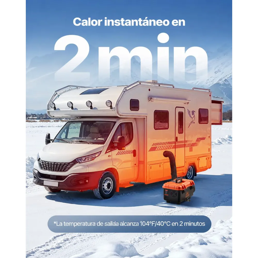 VEVOR Calentador Diésel 5-8KW, Todo en Uno, Portátil, con Control Remoto y Pantalla LCD, Calentamiento Rápido y Bajo Nivel de Ruido, para Camiones, Furgonetas, Autocaravanas, Caravanas y Garajes