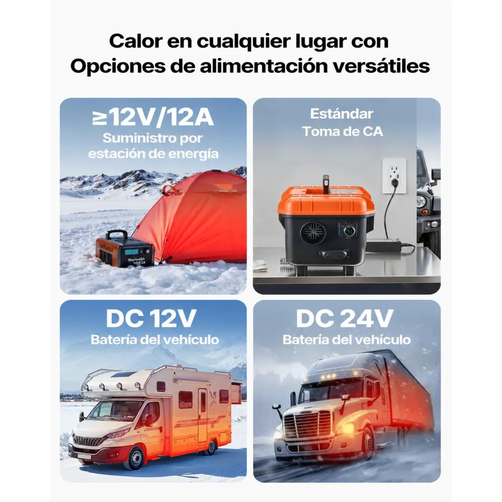 VEVOR Calentador Diésel 5-8KW, Todo en Uno, Portátil, con Control Remoto y Pantalla LCD, Calentamiento Rápido y Bajo Nivel de Ruido, para Camiones, Furgonetas, Autocaravanas, Caravanas y Garajes