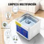 VEVOR Limpiador Ultrasónico 1.3L, 60W Limpiador Ultrasónico Profesional de Acero Inoxidable, Máquina de Limpieza Ultrasónica Potente Frecuencia de 40 kHz con Pantalla LED para Joyas, Reloj, Gafas