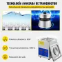 VEVOR Limpiador Ultrasónico 2L, 60W Limpiador Ultrasónico Profesional de Acero Inoxidable, Máquina de Limpieza Ultrasónica Potente Frecuencia de 40 kHz con Pantalla LED para Joyas, Reloj, Gafas