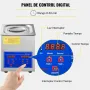 VEVOR Limpiador Ultrasónico 2L, 60W Limpiador Ultrasónico Profesional de Acero Inoxidable, Máquina de Limpieza Ultrasónica Potente Frecuencia de 40 kHz con Pantalla LED para Joyas, Reloj, Gafas