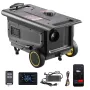 VEVOR Calentador Diésel 5-8KW Portátil, con Control por Aplicación Bluetooth, Mando a Distancia y Pantalla LCD, Diseño con Ruedas, Depósito de Combustible de 5 L para Camiones, 566 x 400 x 321 mm