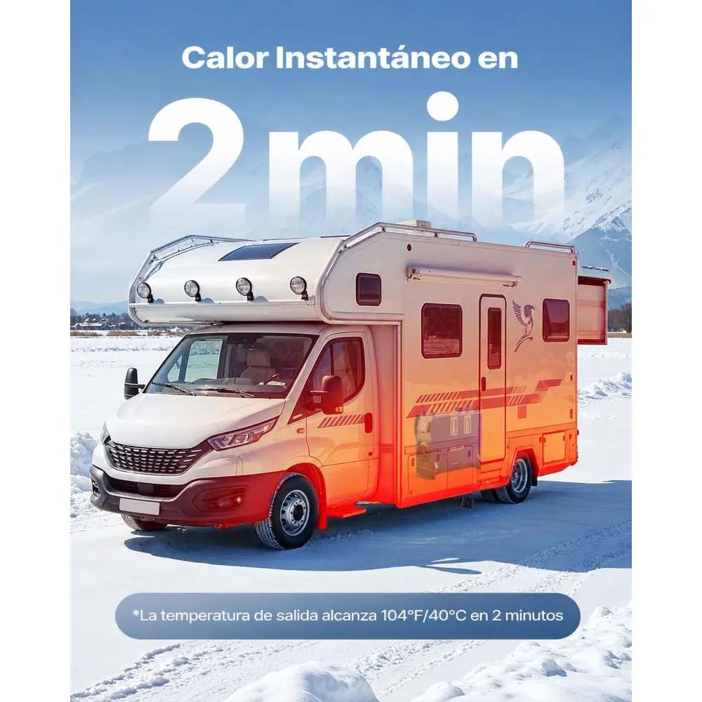 VEVOR Calentador Diésel de 5-8KW, Todo en Uno, Portátil, con Control Remoto y Pantalla LCD, Calentamiento Rápido y Bajo Nivel de Ruido, 5 L, para Furgonetas, Autocaravanas, Caravanas y Camiones