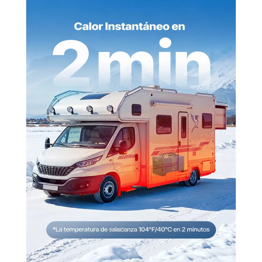 VEVOR Calefactor de Aire Diésel 12-24V 5-8KW, Portátil, con Mando a Distancia, Pantalla LCD y Asa, Silencioso, 5 L, para Camiones, Autocaravanas, SUV y Tractores, 400 x 245 x 305 mm, Violeta y Negro