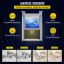 VEVOR Limpiador Ultrasónico 800 ml, 24 W Limpiador Ultrasónico Profesional de Acero Inoxidable, Máquina de Limpieza Ultrasónica Potente Frecuencia de 40 kHz con Pantalla LED para Joyas, Reloj, Gafas