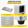 VEVOR Limpiador Ultrasónico 800 ml, 24 W Limpiador Ultrasónico Profesional de Acero Inoxidable, Máquina de Limpieza Ultrasónica Potente Frecuencia de 40 kHz con Pantalla LED para Joyas, Reloj, Gafas
