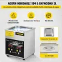 VEVOR Limpiador Ultrasónico Mejorado 2 L Calentador de 100 W a Ultrasónico de 60 W Limpiador de Piezas Ultrasónico de Laboratorio Digital con Temporizador para Limpieza de Piezas de Joyería