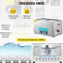 VEVOR Limpiador Ultrasónico 30 L 600 W Limpiador Ultrasónico Profesional con Calentador Ajustable Máquina de Limpieza Ultrasónica con 2 Perillas Potente Frecuencia de 40 kHz para Joyas, Reloj y Gafas