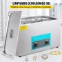 VEVOR Limpiador Ultrasónico 30 L Máquina de Limpieza Ultrasónica para Joyas