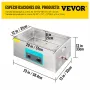 VEVOR Limpiador Ultrasónico 30 L Máquina de Limpieza Ultrasónica para Joyas