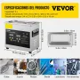 VEVOR Limpiador Ultrasónico Mejorado 3 L Calentador Ultrasónico de 200 W 120 W Limpiador de Piezas Ultrasónico de Laboratorio Digital con Calefacción para Limpiar Piezas de Gafas Joyerías