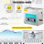 VEVOR Limpiador Ultrasónico 6.5 L, Limpiador Ultrasónico Profesional 180W con Calentador Ajustable Máquina de Limpieza Ultrasónica con 2 Perillas Potente Frecuencia 40 kHz para Joyas y Gafas