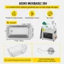 VEVOR Limpiador Ultrasónico Mejorado 6 L Calentador Ultrasónico de 180 W y 200 W Limpiador de Piezas Ultrasónico de Laboratorio Digital con Temporizador para Limpieza de Herramientas Joyerías Gafas