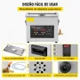 VEVOR Limpiador Ultrasónico Mejorado 6 L Calentador Ultrasónico de 180 W y 200 W Limpiador de Piezas Ultrasónico de Laboratorio Digital con Temporizador para Limpieza de Herramientas Joyerías Gafas