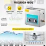 VEVOR Limpiador Ultrasónico 6 L Control de Máquina de Limpieza Ultrasónica con Perilla de Acero Inoxidable 304 con Temporizador de Calentador para Joyas, Relojes, Gafas, Instrumentos Dentales