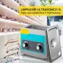 VEVOR Limpiador Ultrasónico 3L Limpiador Ultrasónico de Acero Inoxidable Temporizador y Calentador Limpiador Ultrasónico Profesional 40kHz 120W con Cesta Máquina de Limpieza para Metálicos Joyas Gafas