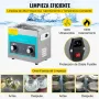 VEVOR Limpiador Ultrasónico 3L Limpiador Ultrasónico de Acero Inoxidable Temporizador y Calentador Limpiador Ultrasónico Profesional 40kHz 120W con Cesta Máquina de Limpieza para Metálicos Joyas Gafas