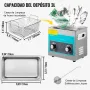 VEVOR Limpiador Ultrasónico 3L Limpiador Ultrasónico de Acero Inoxidable Temporizador y Calentador Limpiador Ultrasónico Profesional 40kHz 120W con Cesta Máquina de Limpieza para Metálicos Joyas Gafas