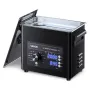 VEVOR Limpiador Ultrasónico 3 L, Máquina de Ultrasonido para Limpieza con Control de Perilla, de Acero Inoxidable, con Cesta y Bola de Limpieza para Relojes, Maquinillas de Afeitar, Joyas, Negro