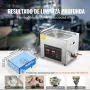 VEVOR Limpiador Ultrasónico Bandeja Ultrasónica Digital de Acero Inoxidable de 10L con Calefacción Tiempo y Temperatura Ajustable Dispositivo de Limpieza Ultrasónica para Joyería Gafas Relojes Clínico