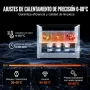 VEVOR Limpiador Ultrasónico 15 L con Temporizador y Calentador 360 W Limpiador Ultrasónico Digital 40 kHz con Cesta para Reloj Gafas Soporte de Joyería Piezas Industriales Herramientas Plata