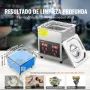 VEVOR Limpiador Ultrasónico 2L, Bandeja Ultrasónica Digital de Acero Inoxidable con Calefacción Tiempo y Temperatura Ajustable Dispositivo de Limpieza Ultrasónica para Joyería Gafas Relojes