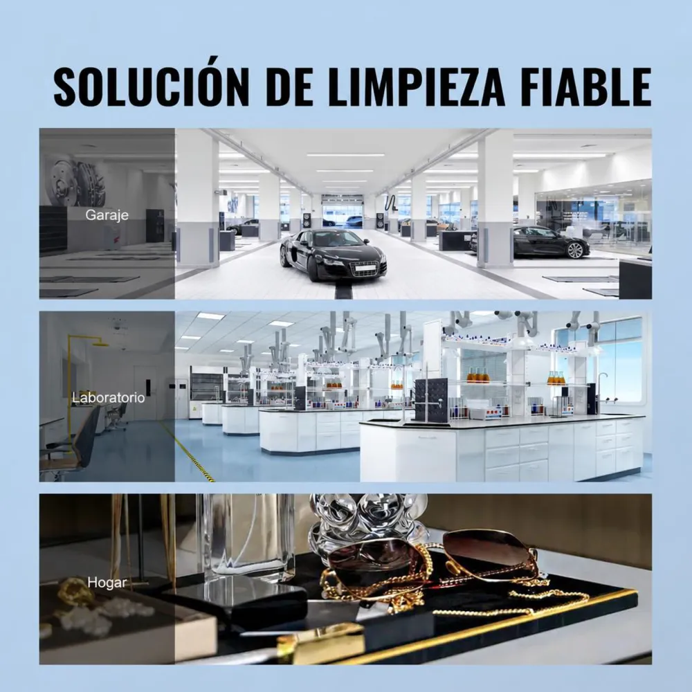 VEVOR Limpiador Ultrasónico 3L, Bandeja Ultrasónica Digital de Acero Inoxidable con Calefacción Tiempo y Temperatura Ajustable Dispositivo de Limpieza Ultrasónica para Joyería Gafas Relojes
