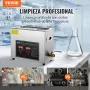 VEVOR Limpiador Ultrasónico 6L, Bandeja Ultrasónica Digital de Acero Inoxidable con Calefacción Tiempo y Temperatura Ajustable Dispositivo de Limpieza Ultrasónica para Joyería Gafas Relojes