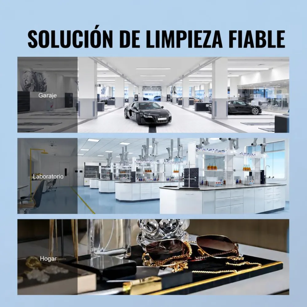 VEVOR Limpiador Ultrasónico 6L, Bandeja Ultrasónica Digital de Acero Inoxidable con Calefacción Tiempo y Temperatura Ajustable Dispositivo de Limpieza Ultrasónica para Joyería Gafas Relojes