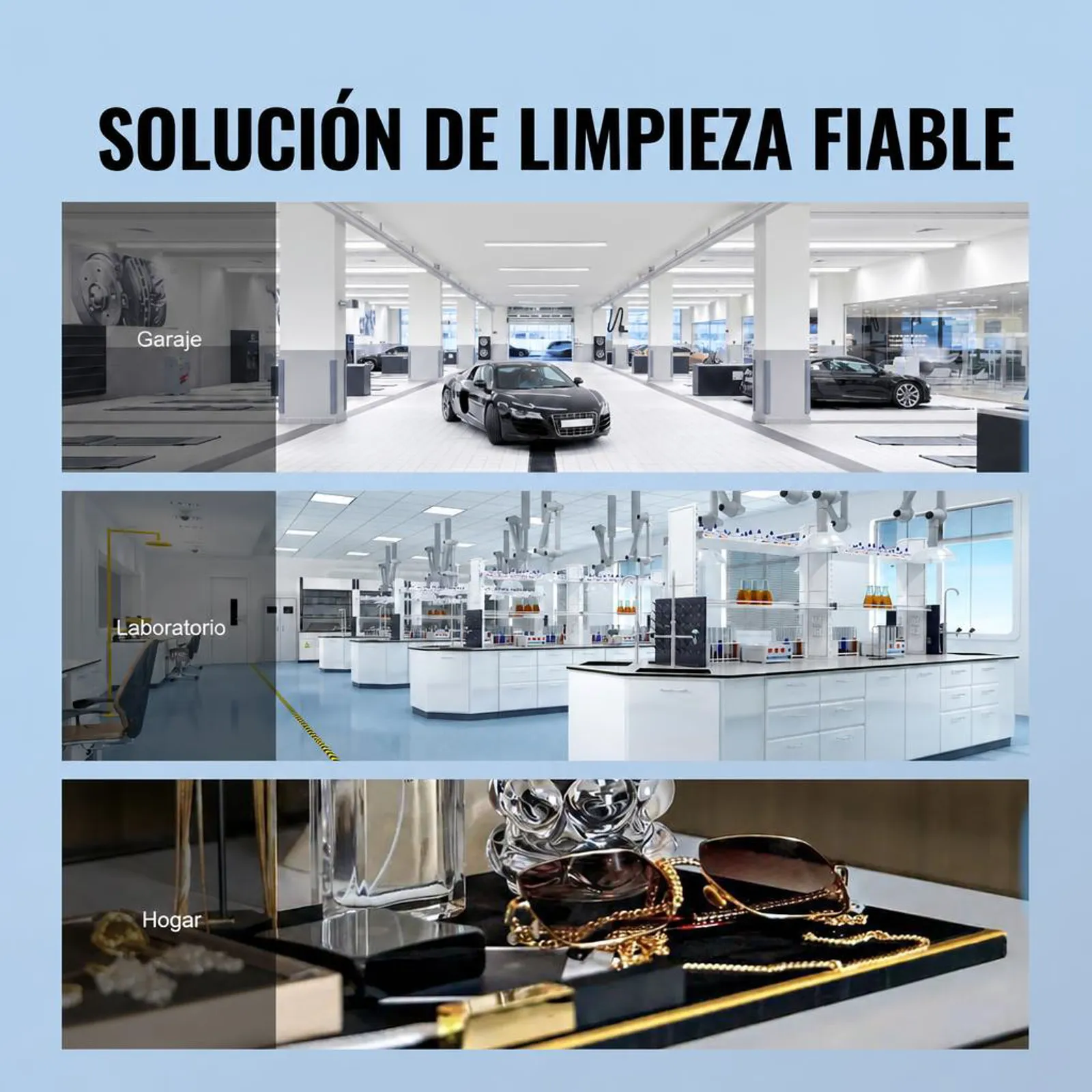 VEVOR Limpiador Ultrasónico 6L, Bandeja Ultrasónica Digital de Acero Inoxidable con Calefacción Tiempo y Temperatura Ajustable Dispositivo de Limpieza Ultrasónica para Joyería Gafas Relojes
