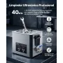 VEVOR Limpiador Ultrasónico 10 L, Máquina de Limpieza Ultrasónica Profesional con Cesta de Limpieza y Pantalla Digital, Acero Inoxidable, 180 W y 40 kHz, para Piezas, Carburadores e Instrumentos