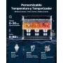 VEVOR Limpiador Ultrasónico 10 L, Máquina de Limpieza Ultrasónica Profesional con Cesta de Limpieza y Pantalla Digital, Acero Inoxidable, 180 W y 40 kHz, para Piezas, Carburadores e Instrumentos