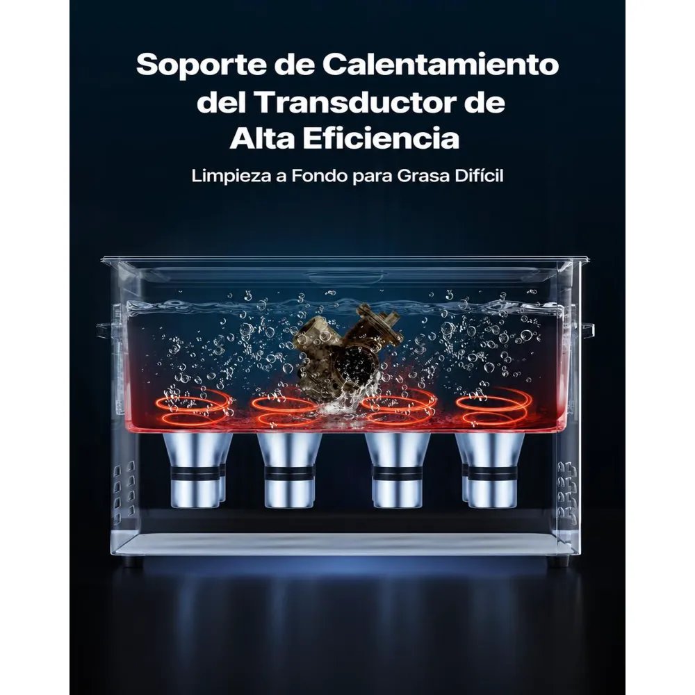 VEVOR Limpiador Ultrasónico 30 L, Máquina de Limpieza Ultrasónica Profesional con Cesta de Limpieza y Pantalla Digital, 480 W, Acero Inoxidable, 40 kHz, para Piezas, Carburadores e Instrumentos