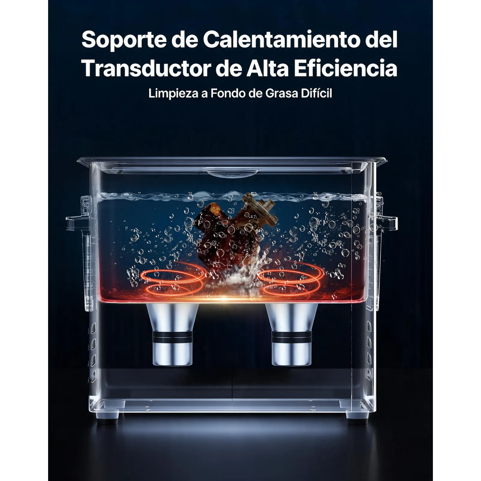 VEVOR Limpiador Ultrasónico 6 L, Máquina de Limpieza Ultrasónica Profesional con Cesta de Limpieza y Pantalla Digital, Acero Inoxidable, 120 W y 40 kHz, para Relojes y Joyas, 380 x 180 x 295 mm