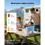 VEVOR Nevera Portátil para Coche 12 L, Zona Única, Refrigerador para Coche con Compresor 12/24 V CC 100-240 V CA, Temperatura Ajustable de -20 °C a 20 °C, para Camiones, Furgonetas, Camping, Viajes