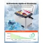 VEVOR Nevera Portátil para Coche 12 L, Zona Única, Refrigerador para Coche con Compresor 12/24 V CC 100-240 V CA, Temperatura Ajustable de -20 °C a 20 °C, para Camiones, Furgonetas, Camping, Viajes