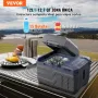 VEVOR Nevera de Compresión Portátil 12 L Mini Nevera para Coche 12/24V CC y 100-240V CA Caja Enfriadora de Zona Única Temperatura Ajustable de -20°C a 20°C para Camión Barco Casa Camping