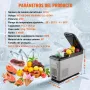 VEVOR Nevera de Compresión Portátil 15 L Mini Nevera con Reposabrazos para Coche 12/24V CC y 100-240V CA Mini Nevera de Zona Única -20°C a 20°C Ajustable para Coche Camión Barco Casa Camping
